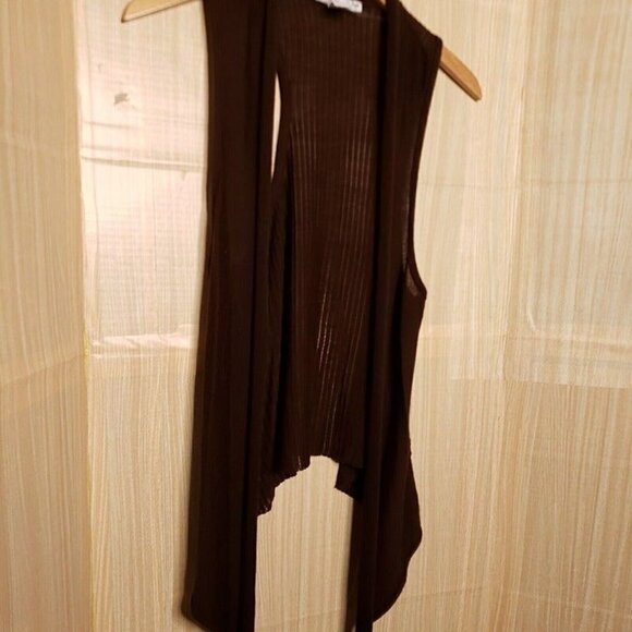 Two-One-Two Womens Brown Lightweight Waterfall Vest XL - Picture 3 of 6